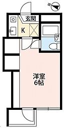 アルファ所沢 1Kの間取図画像