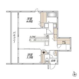 エテルナ 2LDKの間取図画像