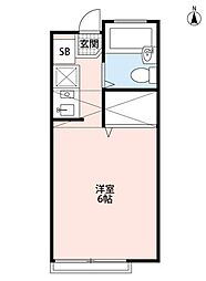 ReDEAL新所沢 ワンルームの間取図画像