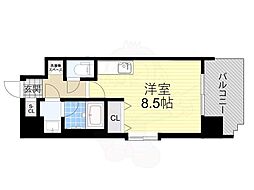 プレサン神崎川FINEBLESS ワンルームの間取図画像