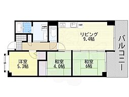 ライオンズマンション新大阪第6 3LDKの間取図画像