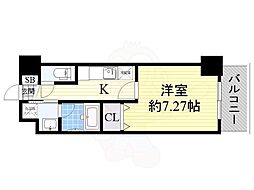 WillDo塚本 1Kの間取図画像