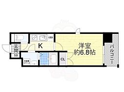 Live Flat Tsukamoto 1Kの間取図画像