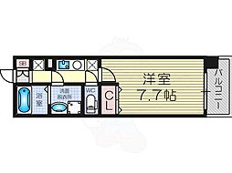 パセオ十三東 1Kの間取図画像