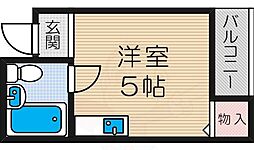 ラ・ピース塚本 ワンルームの間取図画像