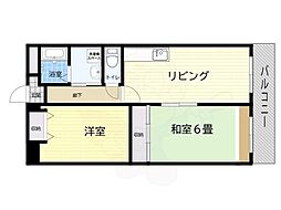 メゾン姫里 2LDKの間取図画像