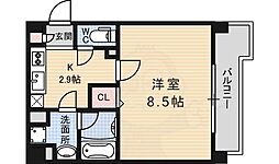 エナブル塚本2 1Kの間取図画像