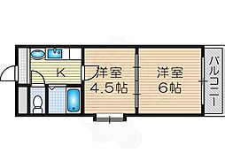 リオーラ塚本2 2Kの間取図画像