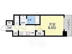 ファステートOSAKAシティゲート 1Kの間取図画像