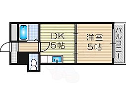 リオーラ塚本2 1DKの間取図画像