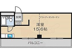 福森マンション ワンルームの間取図画像