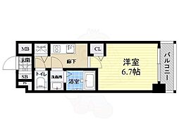 ベラジオ三国駅前 1Kの間取図画像