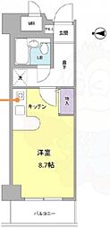 ダイアパレス塚本2番館 ワンルームの間取図画像
