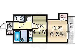 メゾン恒悦 1DKの間取図画像