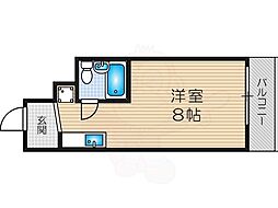 十三エステートハイツ ワンルームの間取図画像