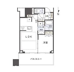 梅田ガーデンレジデンス 17階1LDKの間取り