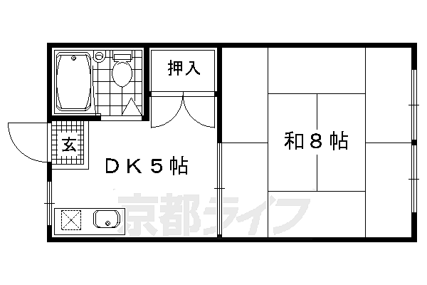 アネックス大竹 301｜京都府京都市中京区壬生西大竹町(賃貸マンション1DK・3階・25.40㎡)の写真 その2