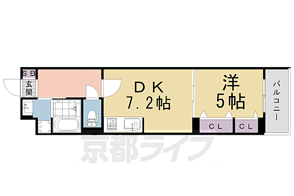 京都府京都市伏見区竹田北三ツ杭町(賃貸マンション1DK・2階・35.17㎡)の写真 その2