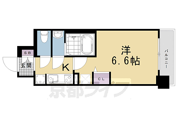 プラシード京都 507｜京都府京都市南区東九条西岩本町(賃貸マンション1K・5階・21.57㎡)の写真 その2