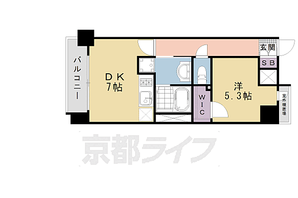 エスリード京都梅小路 607｜京都府京都市下京区梅小路高畑町(賃貸マンション1DK・6階・34.11㎡)の写真 その2