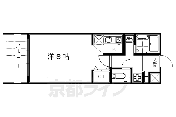 コンシェルジュ京都駅前 802｜京都府京都市南区東九条南山王町(賃貸マンション1K・8階・23.89㎡)の写真 その2