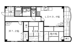 京都府京都市伏見区深草稲荷御前町（賃貸マンション3LDK・2階・68.09㎡） その2