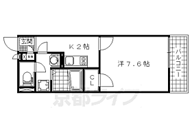 京都府京都市山科区勧修寺東北出町（賃貸アパート1K・1階・26.08㎡） その2