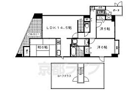 京都府京都市山科区椥辻草海道町（賃貸マンション3LDK・11階・73.71㎡） その2