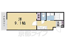 近鉄京都線 伏見駅 徒歩1分の賃貸アパート 3階1Kの間取り
