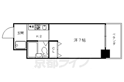 Ｇｌｏｉｒｅ烏丸五条 11階1Kの間取り