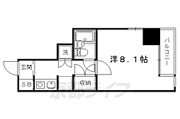 ホーユウコンフォルト二条城前 1Kの間取図画像