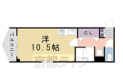 ランブラス桂東 ワンルームの間取図画像