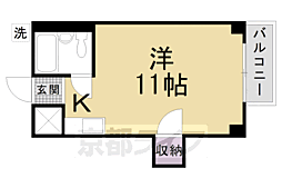 AS-1七條 ワンルームの間取図画像