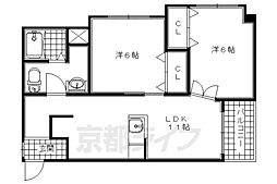 ティーズカーサ 2LDKの間取図画像