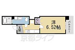 ブリエ五条大宮 1Kの間取図画像