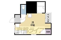 第三レジデンス春田 1Kの間取図画像