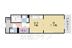 ヴィラデュース 1DKの間取図画像