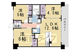 プレサンスロジェ京都西大路 3LDKの間取図画像