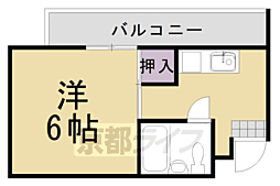 ブラザー安田 1Kの間取図画像