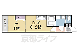 ARCA桂川 1DKの間取図画像
