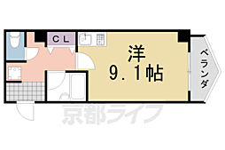ランブラス桂東 ワンルームの間取図画像