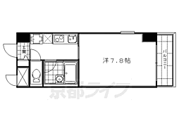 響の館 1Kの間取図画像