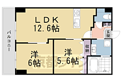 SAKIZOVilla烏丸四条 2LDKの間取図画像