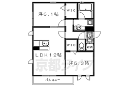 WATARIハイツ 2LDKの間取図画像