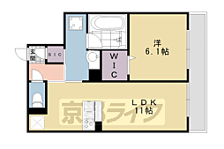 ラフルール 1LDKの間取図画像