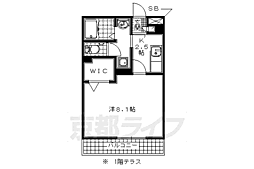 セジュールモンド 1Kの間取図画像