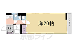 リベルタス御池 1Kの間取図画像