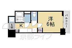 ファステート京都東寺フェイブ 1Kの間取図画像
