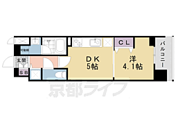 ベラジオ雅び西大路七条 1DKの間取図画像