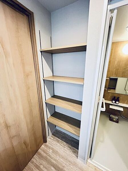 タオルの定位置が整う、使いやすいリネン庫設計